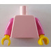 LEGO Roze Vlak Minifiguur Torso met Dark Roze Armen en Geel Handen (73403 / 76382)