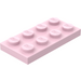 LEGO Rose assiette 2 x 4 (3020)