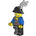 LEGO Pirate Captain - Pearl Dark Gray Peg Leg Minifigure