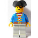 LEGO Pirate with Blue Jacket and Triangular Hat and Eyepatch Minifigure