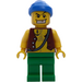 LEGO Pirate with Brown Vest and Anchor Tattoo and Gold Tooth Minifigure