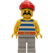 LEGO Pirate met Groot Moustache en Grijs Poten minifiguur
