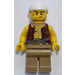 LEGO Pirat med Open Vest, Hvit Bandana og Anker Tattoo Minifigur