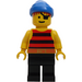 LEGO Pirate with Red and Black Stripes Shirt and Eyepatch Minifigure