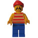 LEGO Pirat med Röd Bandana och Stor Mustasch Minifigur