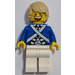 LEGO Pirates Chess Bluecoat Soldat med Bred Smile og Beige Bustet hår Minifigur