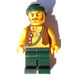 LEGO Pirates met Anchor Tattoo en Dark Green Poten en Bandana minifiguur