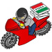 LEGO Pizza Delivery Biker 951909