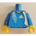 LEGO Plain Torso with Blue Arms and Yellow Hands with Adidas Logo Blue No. 6 Sticker (973)