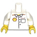 LEGO Plain Torso with White Arms and Yellow Hands with Shell V-power Jacket Sticker (973)