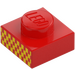 LEGO Plate 1 x 1 with Orange Checkered Pattern (3024)
