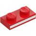 LEGO Plate 1 x 2 with White Stripe (3023 / 112500)