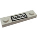 LEGO Plate 1 x 4 with Two Studs with &#039;CS60138&#039; License Plate Sticker without Groove (92593)