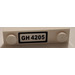 LEGO Plate 1 x 4 with Two Studs with &quot;GH 4205&quot; Sticker without Groove (92593)