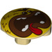LEGO Plate 2 x 2 Round with Rounded Bottom with Troll face / tongue (2654 / 67114)