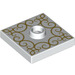 LEGO Plate 2 x 2 with Groove and 1 Center Stud with Gold swirl pattern (23893)