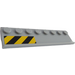 LEGO Plate 2 x 8 with Door Rail with Black and Yellow Danger Stripes on Left Side Sticker (30586)