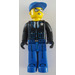 LEGO Polizei - Blau Beine, Schwarz Jacket, Blau Deckel, Sunglasses Minifigur