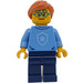 LEGO Politi Cadet, Kvinne (Sveipet Fringe med Hestehale) Minifigur