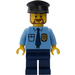LEGO Politie - Pet met Blauw tie en gold badge minifiguur