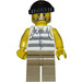 LEGO Polizei Hund Unit Male Bandit mit Jail Prisoner Shirt Minifigur