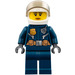 LEGO Police Female Helicopter Pilot with Gold Badge and Helmet Minifigure