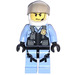 LEGO Policja Śmigłowiec Pilot W Uniform z Safety Straps Minifigurka