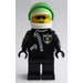 LEGO Polizei Hubschrauber Pilot mit Sheriff Stern Minifigur