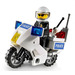 LEGO Police Motorcycle (Blauer Aufkleber) 7235-2