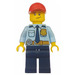 LEGO Politie Officer in Rood Pet minifiguur