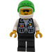 LEGO Police Officer in Zipped Vest with Helmet and Sunglasses Minifigure