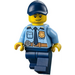 LEGO Policejní důstojník (Strniště, Dark Modrá Víčko) Minifigurka