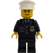 LEGO Politie Officer met Badge en Blauw Tie minifiguur