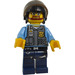 LEGO Police Officer with Black Aviator Hat and Beard Minifigure