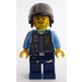 LEGO Police Officer with Black Aviator Hat and Stubble Minifigure