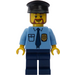 LEGO Police Officer with Brown Beard and Black Hat Minifigure