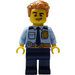 LEGO Officier de Police avec Brushed Retour Ondulé Cheveux Minifigurine