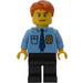 LEGO Policejní důstojník s Tmavě oranžová Vlasy Minifigurka