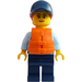 LEGO Polizei Officer mit Rettungsweste Minifigur