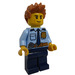 LEGO Politie Officer met Puntig Haar minifiguur
