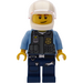 LEGO Politie Officer met Wit Helm minifiguur