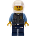 LEGO Politimand med hvid Hjelm Minifigur