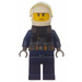 LEGO Politie Piloot met Jasje en Dark Stone Grey Vest Minifiguur