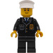 LEGO Politie Prisoner Bewaker minifiguur Zwarte wenkbrauwen