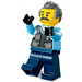 LEGO Polizei Sergeant Sam Grizzled mit Grau Haar Minifigur