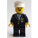 LEGO Politi Sheriff med hvid Hat og Moustache Minifigur