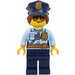 LEGO Polizei Woman mit Hut, Haar im Bun und Sunglasses Minifigur
