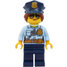 LEGO Police Woman with Hat, Hair in Bun and Sunglasses Minifigure