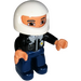 LEGO Policeman mit Schwarz Arme mit fleischigen Händen und braunen Augen
