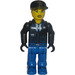 LEGO Policeman met Zwart Pet met Zilver Star minifiguur